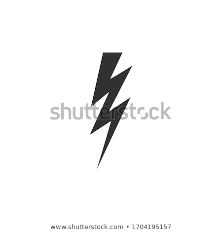 Stockfoto: Triple Lightning Flat Icon Shock Icon Stock Vector Illustration Isolated On White Background
