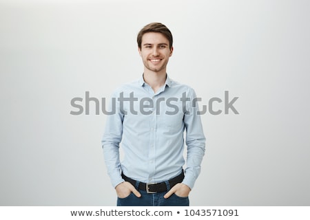 Stok fotoğraf: Caucasian Young Man Portrait