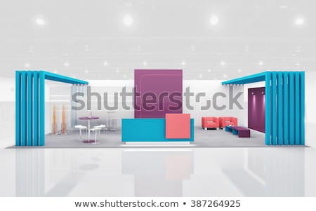 Zdjęcia stock: Modern White Exhibition Stand 3d Rendering