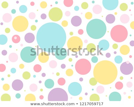 Foto stock: Colorful Seamless Pattern With Circles Fabric Print Cute Abstract Background