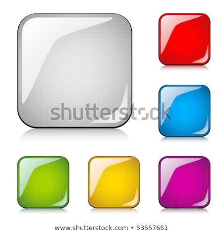 Сток-фото: Magenta And Green Glossy Square Frame Vector Illustration