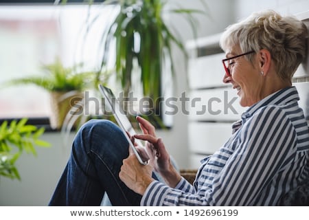 Сток-фото: Senior Couple With Digital Tablet