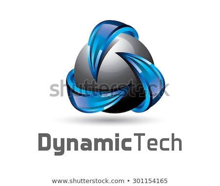 Stockfoto: 3d Logo Design With Sphere And Arrow Colorful 3d Cycle Logo Ve