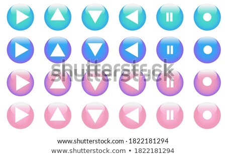 Stok fotoğraf: Pause Circular Vector Blue Web Icon Button