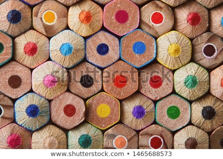 Stock fotó: Abstract Background Of Colored Pencils In Rainbow Order