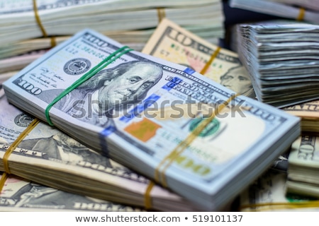 Stockfoto: Success And Got Profit With Pile Of American Dollars