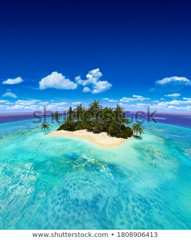 Stock foto: Small Island On The Sea