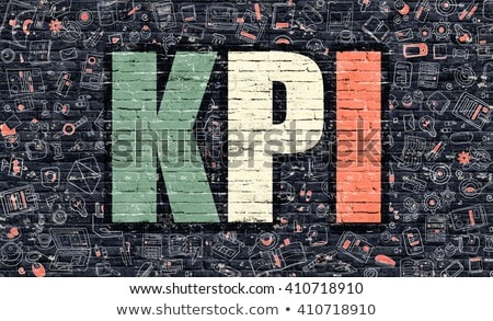 [[stock_photo]]: Kpi Concept Multicolor On Dark Brickwall