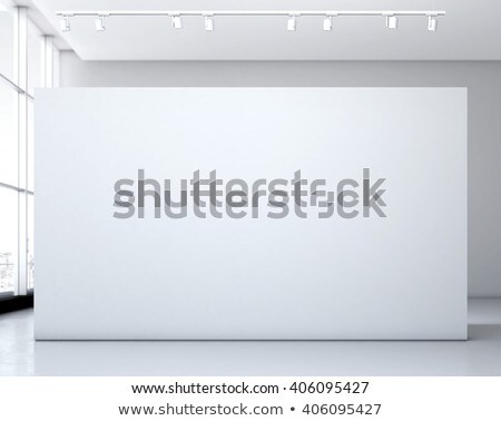 Stock photo: Blank White Canvas In The Bright Loft Interior