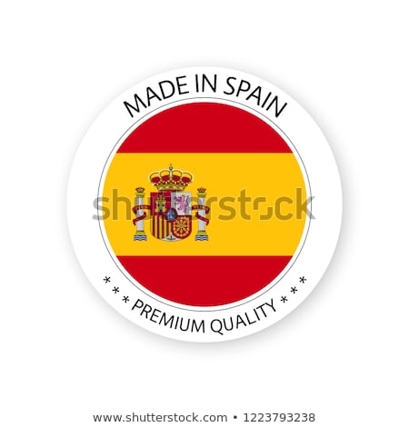 Stock foto: Modern Vector Made In Spain Label Isolated On White Background Simple Sticker With Spanish Colors