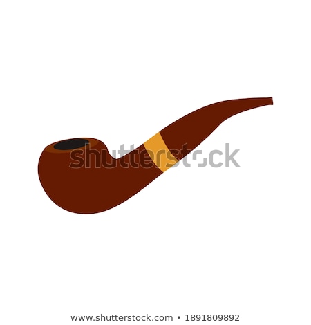 Foto stock: Flat Vector Brown Icon For Hookah