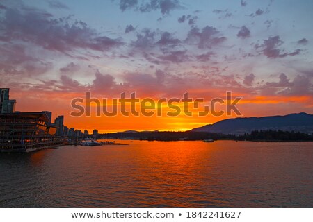 ストックフォト: Sunrise Over City Of Vancouver Bc Canada