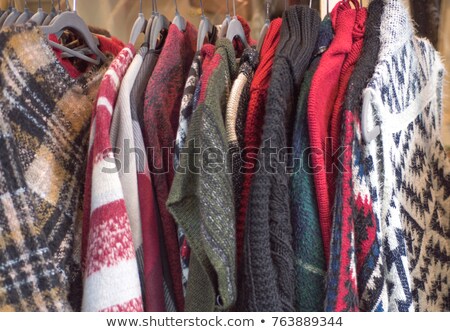 Stockfoto: Woman In A Red Orange Wool Sweater