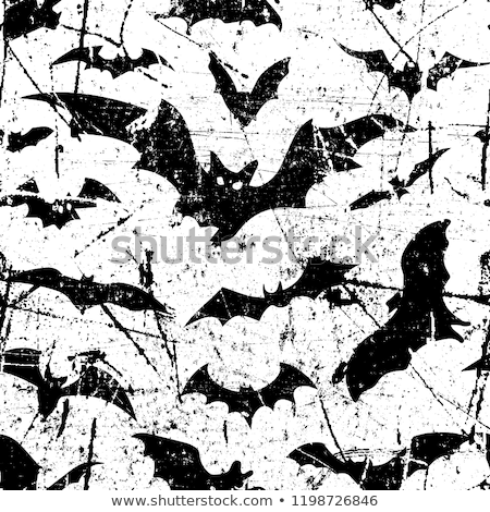ストックフォト: Bat Pattern Seamless Night Animals Ornament Vector Background