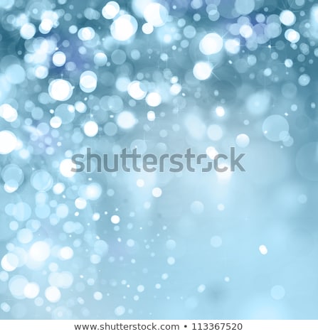 Stockfoto: Abstract Defocused Blur Blue Christmas Lights