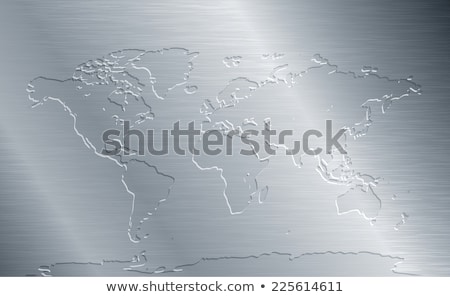 Distressed Metallic Global Map Stok fotoğraf © polygraphus