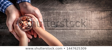 Stock fotó: Charity On Wooden Table