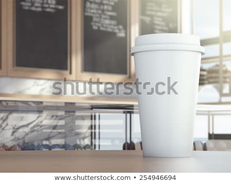 Zdjęcia stock: Three Brown Paper Cups 3d Rendering