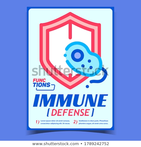 Foto stock: Immune Defense Creative Advertising Poster Vector