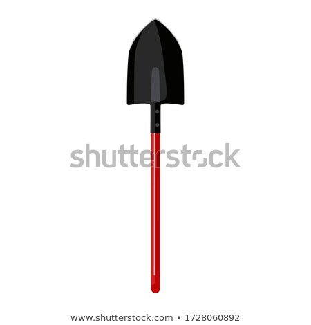 Stock fotó: A Shovel With A Red Handle