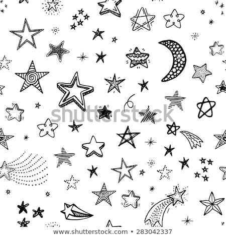 Stok fotoğraf: Cartoon Cute Hand Drawn Design And Art Seamless Pattern