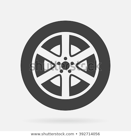 Foto stock: Tire Vector Icon Illustration