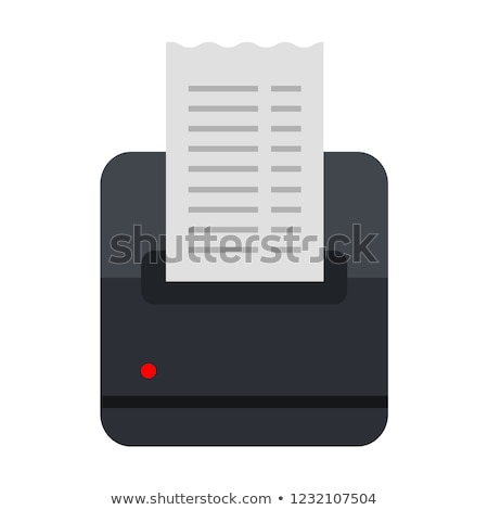 Foto stock: Black Printer And Check