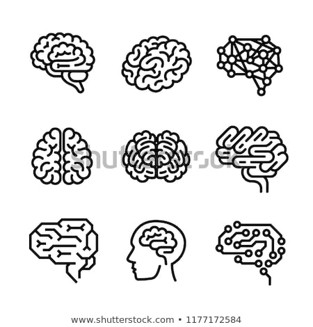 Stock fotó: Black Icons For Neurology