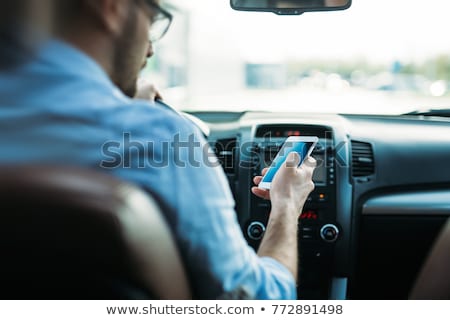 Сток-фото: Texting And Driving