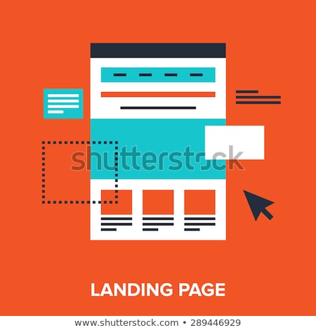 Stockfoto: Workflow Processes Concept Landing Page