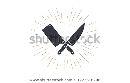 Imagine de stoc: Set Of Butcher Knives Icons