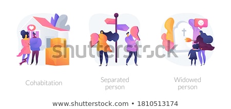 Stock fotó: Widowed Person Abstract Concept Vector Illustration