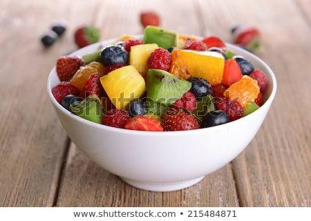 Stok fotoğraf: Fresh Fruits Salad On Wood