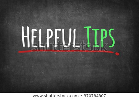 Stockfoto: Helpful Tips Chalk Illustration