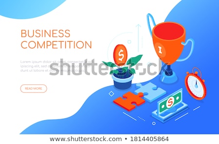 Foto stock: Online Banking Concept On Red Puzzle