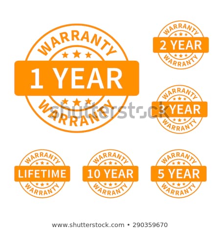 Foto stock: 5 Years Warranty Yellow Vector Icon Design