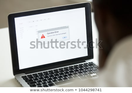 Stok fotoğraf: Business Laptop With Os Critical Error Message