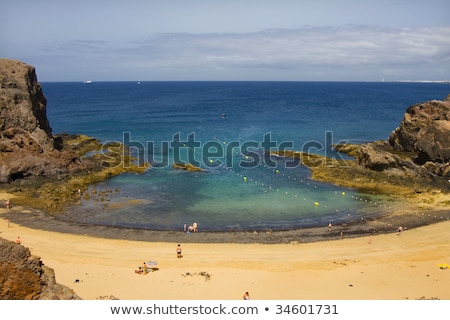 Foto stock: Playa De Papagayo Parrots Beach On Lanzarote Canary Islands