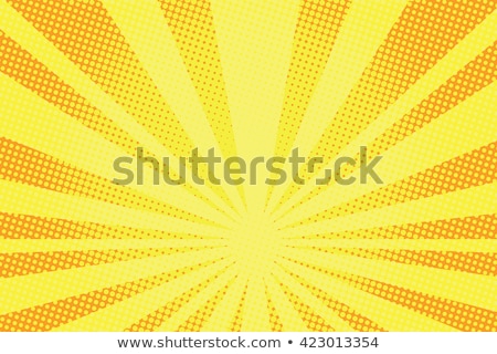 Stok fotoğraf: Retro Comic Yellow Background Raster Gradient Halftone