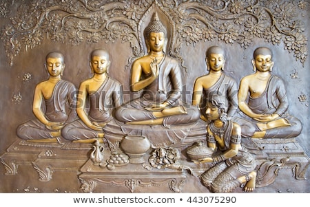ストックフォト: Ancient Monk Sculpture