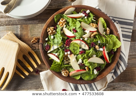 ストックフォト: Salad With Lettuceapple And Walnut