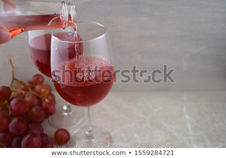 ストックフォト: Wineglass With Cold Red Wine