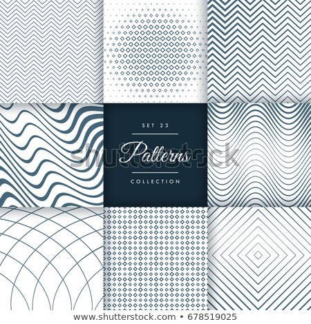 Stock foto: Set Of Eight Different Line Pattern Background