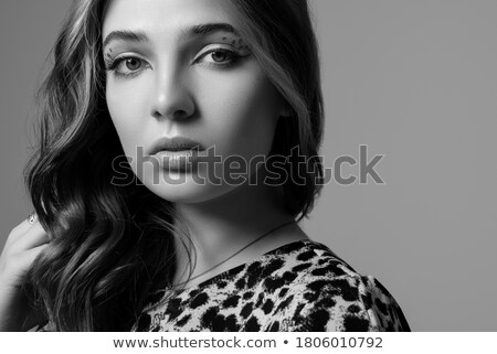 Zdjęcia stock: Young Elegant Woman With Creative Hair Style Leopard Print