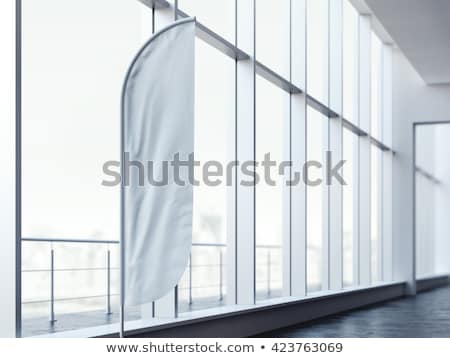 Foto d'archivio: Vertical Wind Banner Standing 3d Rendering