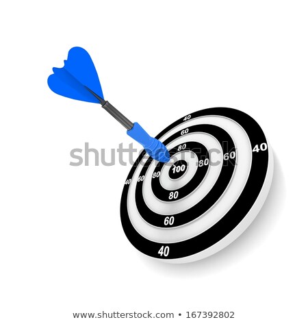 Foto stock: Arrow And Dartboard On White Background Isolated 3d Illustratio