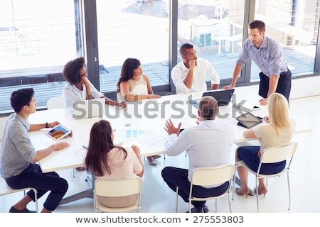 Stockfoto: Three Young Women Conference Room