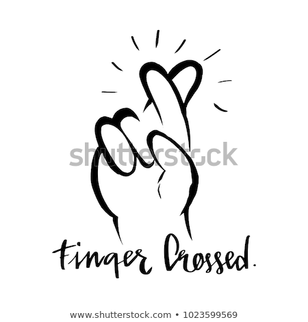 Stock fotó: Behind Crossed Fingers Fingers Symbol Deception Vector Illustr