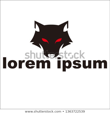 ストックフォト: Wolf Face Logo Symbol Cartoon Style Head Predator