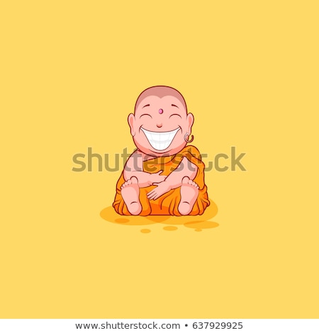 Stok fotoğraf: Cartoon Monk Idea